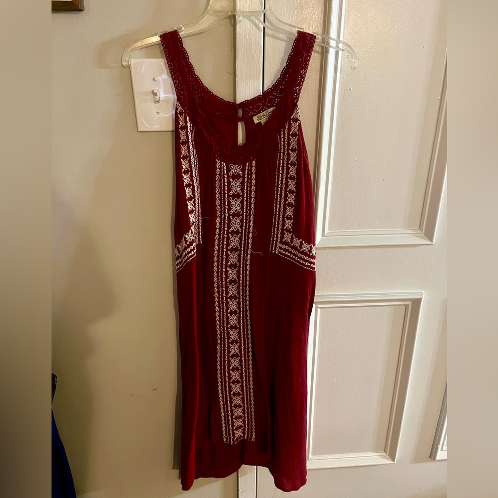 Lucky Brand Red Crochet Dress